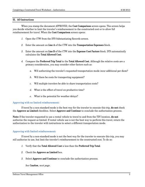 constructed travel worksheet instructions for authorization