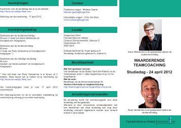 WAARDERENDE TEAMCOACHING Studiedag ... - Hogeschool Gent