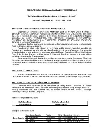 Click aici pentru a downloada regulamentul ... - Transfer de bani