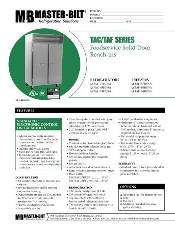 TAC/TAF SERIES - KCL Cutsheets