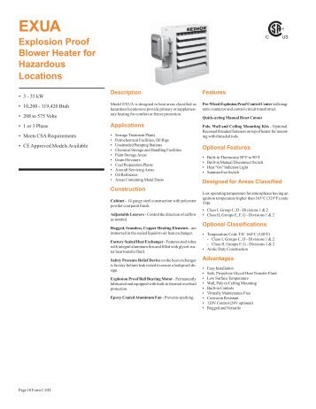Explosion Proof Blower Heater for Hazardous ... - Agencespl.com