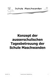 Konzept der ausserschulischen Tagesbetreuung der Schule ...