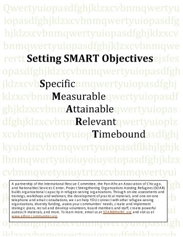 SOAR SMART Objectives Toolkit - ethniccommunities.org