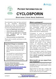 CYCLOSPORIN - Australian Rheumatology Association