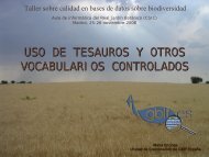 Uso de tesauros y otros vocabularios controlados - Gbif.es