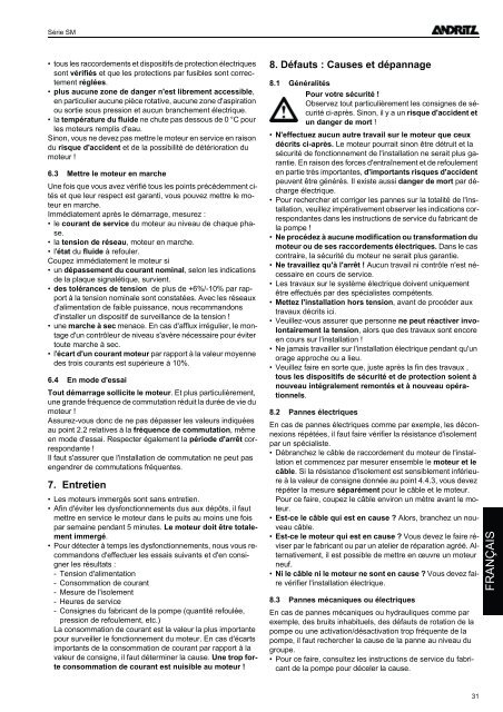 Betriebsanleitung Operating Instructions Instructions de ... - Andritz