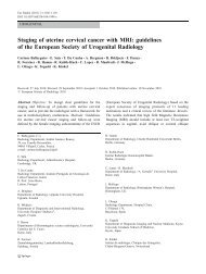 Staging of uterine cervical cancer with MRI: guidelines of the ...