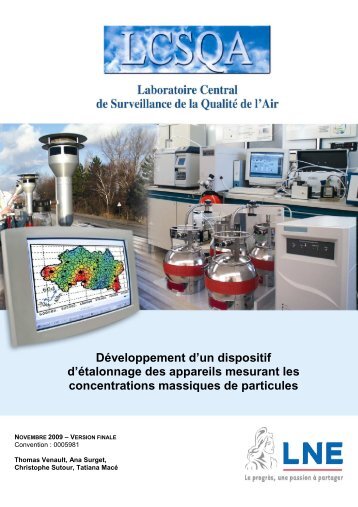 Développement d'un dispositif d'étalonnage des appareils ... - LCSQA