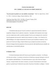 Exercice pour les patients avec une maladie coronarienne&quo