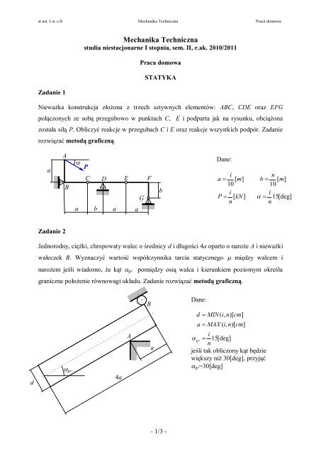 Mechanika Techniczna Dziewiecki At Prradompl
