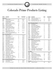 Colorado Prime Products Listing - Colorado Prime Foods