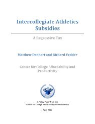 Intercollegiate Athletics Subsidies - The Center for College ...