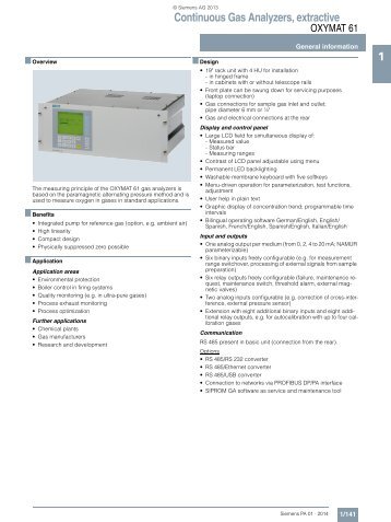 Siemens Oxymat 61