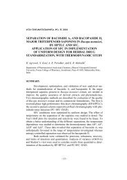 Separation of bacoside A3 and bacopaside II, major triterpenoid ...