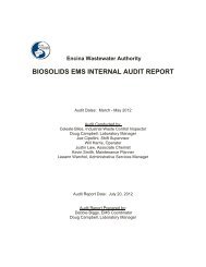 biosolids ems internal audit report - Encina Wastewater Authority
