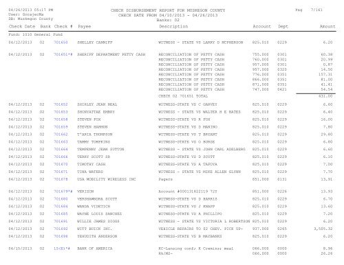 Accounts Payable Covering the Period 4-10-13 ... - Muskegon County