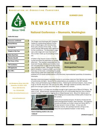 Summer 2005 - Association of Consulting Foresters of America, Inc.