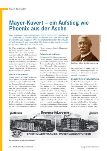 Mayer-Kuvert – ein Aufstieg wie Phoenix aus der Asche - Mailmedia