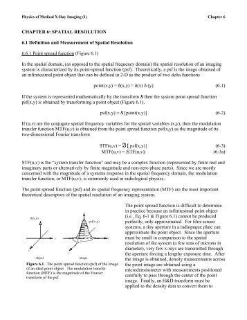 CHAPTER 6: SPATIAL RESOLUTION 6.1 Definition and ...