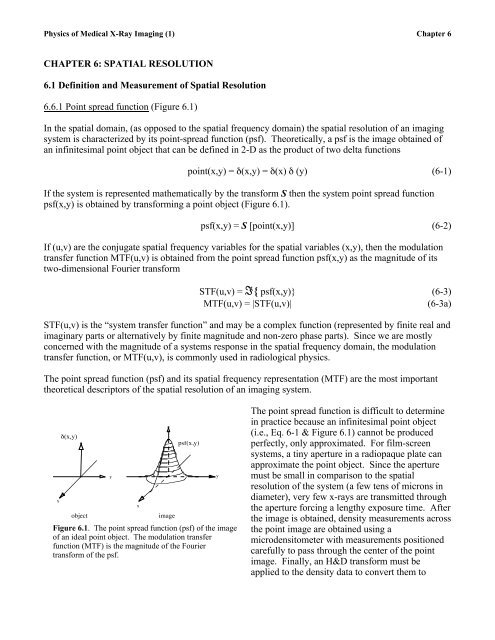 CHAPTER 6: SPATIAL RESOLUTION 6.1 Definition and ...