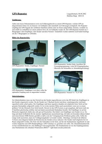 GPS-Repeater - DD1US