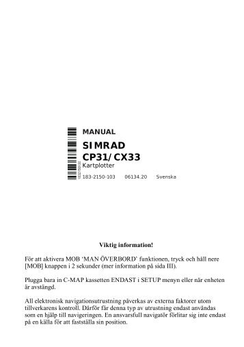 SIMRAD CP31/CX33