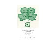 Reference Handbook for Foresters - USDA Forest Service