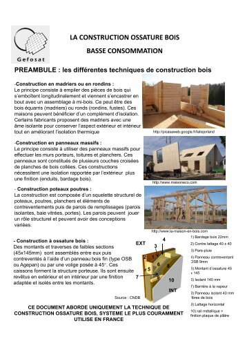 La construction Ã  ossature bois - ALE-Montpellier