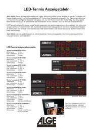 LED-Tennis Anzeigetafeln - ALGE Timing GmbH&Co;.