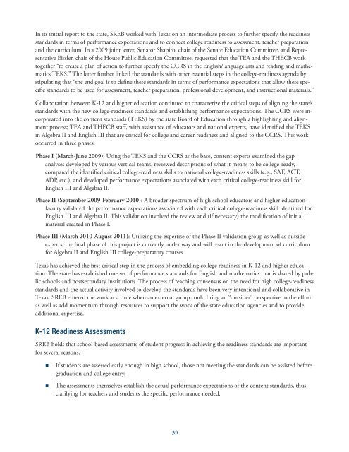 Final Progress Reports - Southern Regional Education Board