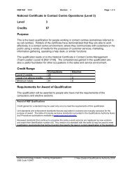 National Certificate in Contact Centre Operations (Level 3 ... - ESITO