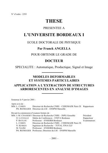 modeles deformables et systemes particulaires application a l ...