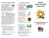Summer Brochure - Illinois Poison Center