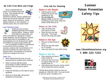 Summer Brochure - Illinois Poison Center