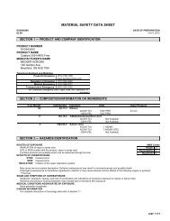 MATERIAL SAFETY DATA SHEET