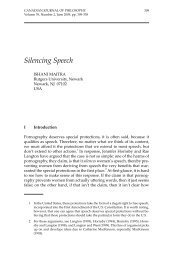 Silencing Speech - Canadian Journal of Philosophy