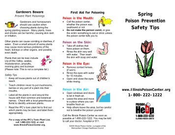 Spring Brochure - Illinois Poison Center