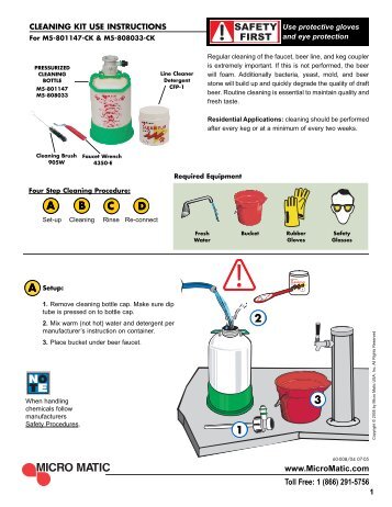 pressurized cleaning bottle - Micro Matic USA