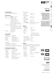 Datenblatt R66S - Dr. Riedel Automatisierungstechnik GmbH