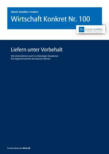 Wirtschaft Konkret Nr. 100 - Liefern unter Vorbehalt