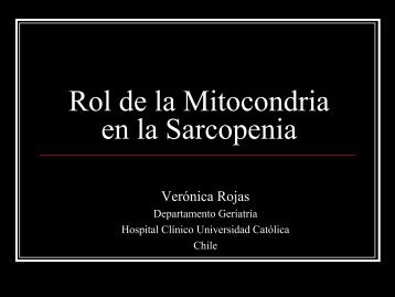 Rol de la Mitocondria en la Sarcopenia. Verónica Rojas.