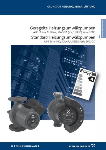 1 2 3 4 5 6 Geregelte Heizungsumwälzpumpen Standard ...