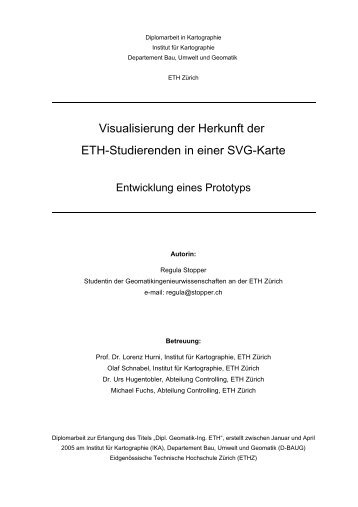 Visualisierung der Herkunft der  ETH-Studierenden in einer SVG-Karte