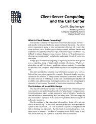 Client-Server Computing and the Call Center