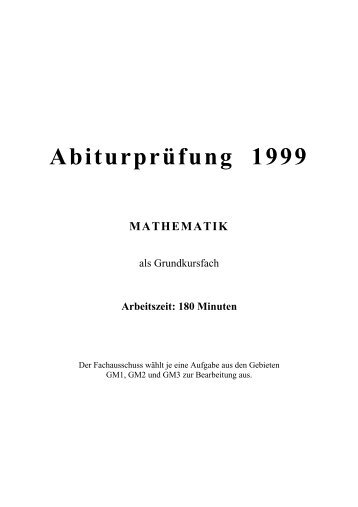 AbiturprÃ¼fung 1999