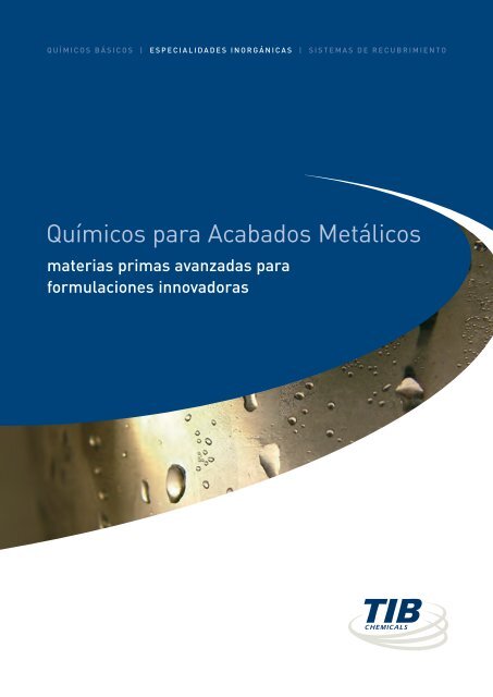 QuÃ­micos para Acabados MetÃ¡licos - TIB Chemicals AG