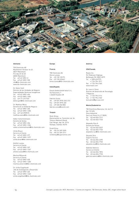QuÃ­micos para Acabados MetÃ¡licos - TIB Chemicals AG