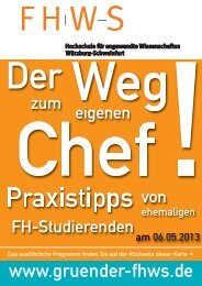 Der Weg zum eigenen Chef! Praxistipps von ehemaligen FH ...