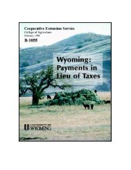 Wyoming: Payment in Lieu of Taxes - Wyoming Community and ...