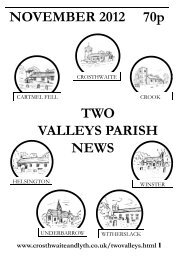 November 2012 - The Parish of Crosthwaite and Lyth